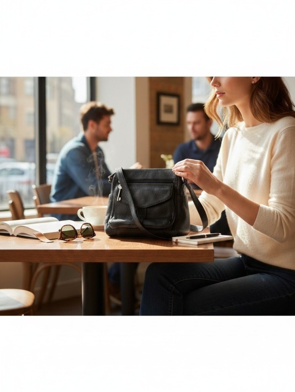 Vintagr Fossil 75082 Pebbled Leather Crossbody Bag